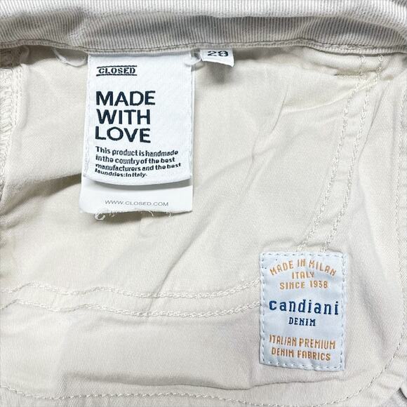 CLOSED Baker Mid-Rise Slim Ankle Jeans in Light Beige/Cream Size 29 - Picture 8 of 10